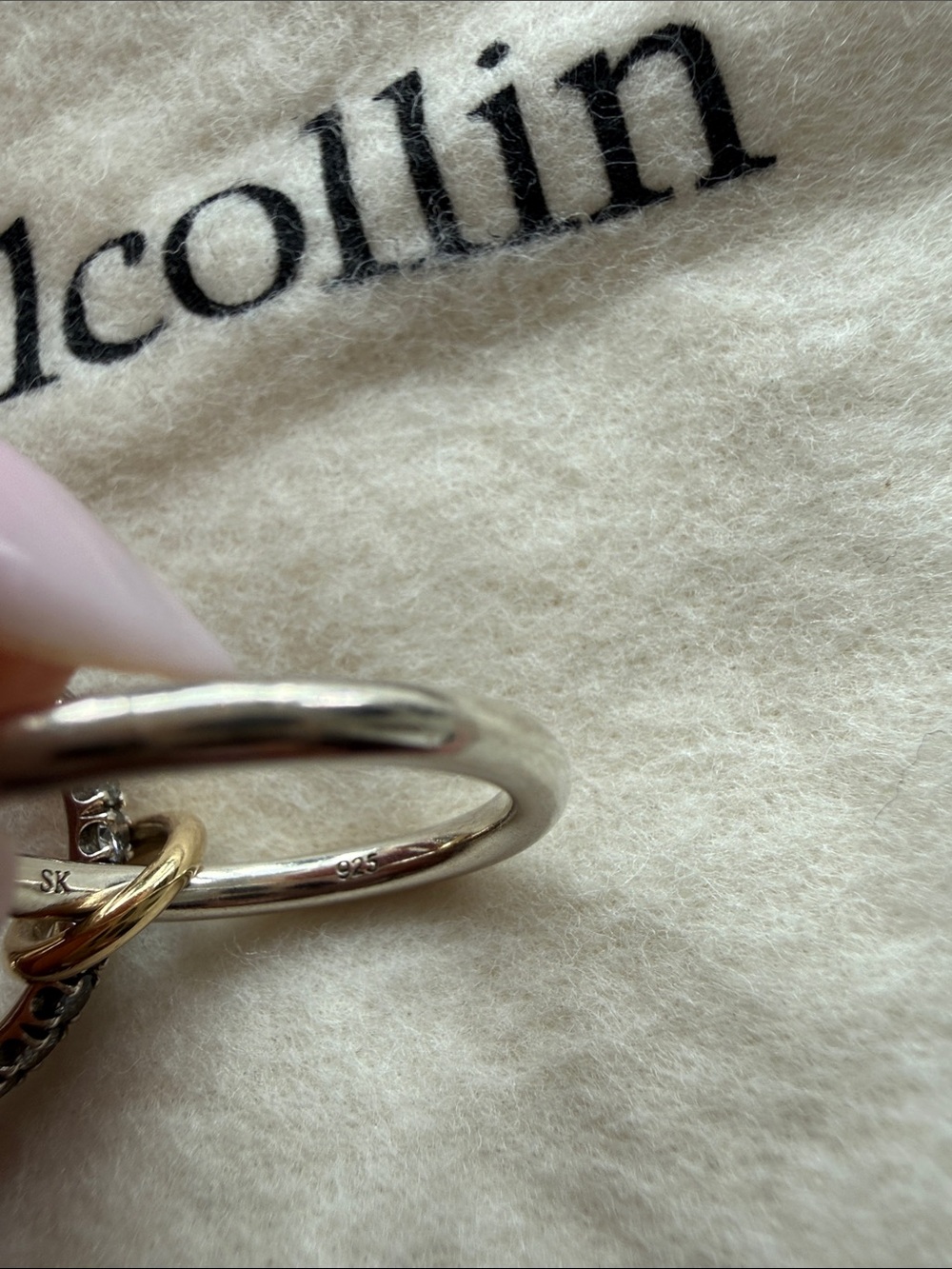 Spinelli Kilcollin Vega SG Diamond Ring 18K Gold Sterling Silver Size 7 - Picture 4 of 5